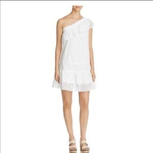 Tory Burch Zoe Eyelet One-Shoulder Dress